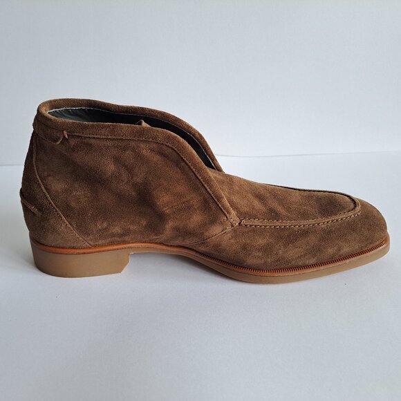NEW Di Bianco Fidenza Men's Brown Suede Slip On Ankle Boots Shoes - Picture 3 of 16